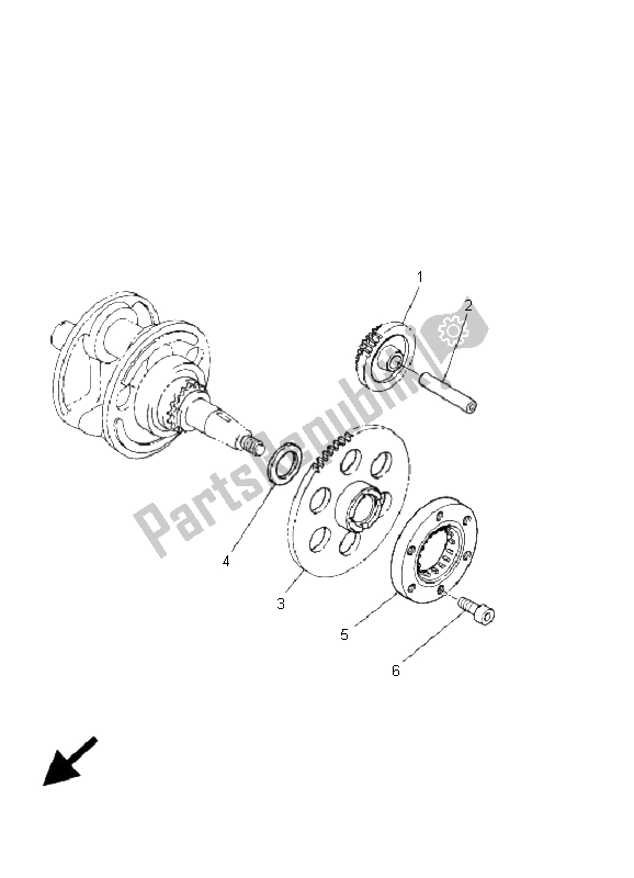 All parts for the Starter Clutch of the Yamaha XVS 250 Dragstar 2001