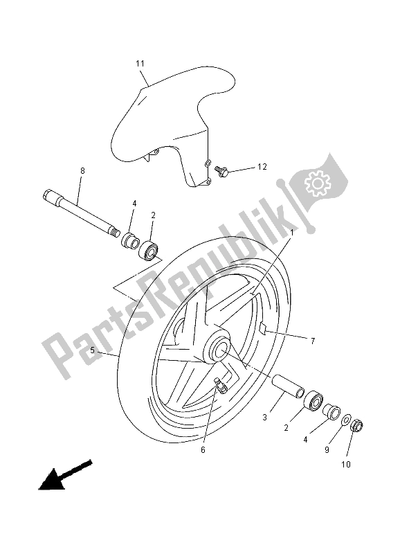 Todas las partes para Rueda Delantera de Yamaha TZ 250 2000