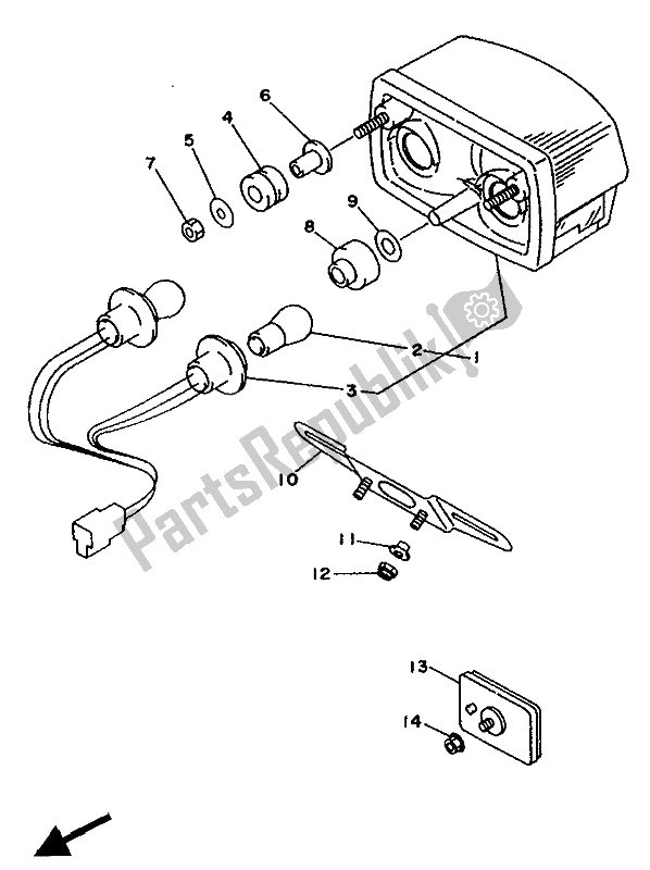 Todas las partes para Luz De La Cola de Yamaha TDM 850 1992