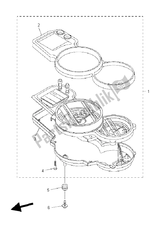 All parts for the Meter of the Yamaha FJR 1300A 2009