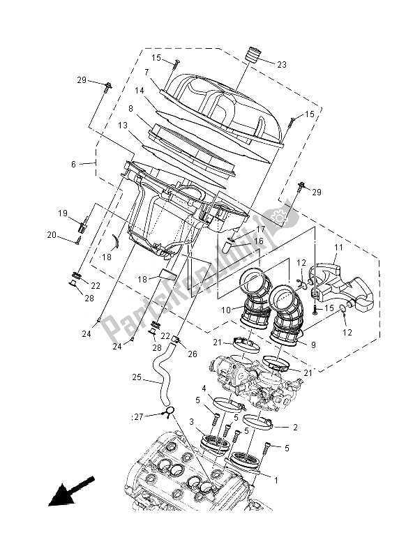 Tutte le parti per il Presa del Yamaha XT 1200 ZE 2014