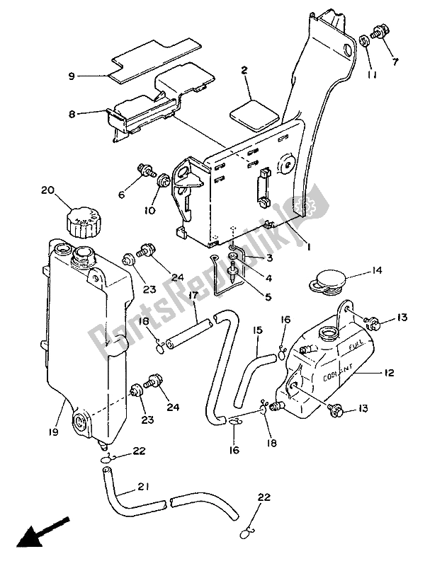 Tutte le parti per il Serbatoio Dell'olio del Yamaha DT 125E 1990