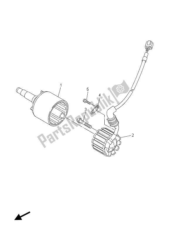 Alle onderdelen voor de Generator van de Yamaha FZ8 N 800 2015