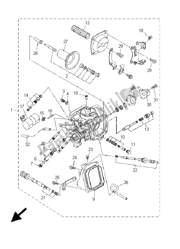 Tutte le parti per il Carburatore del Yamaha XVS 250 Dragstar 2001