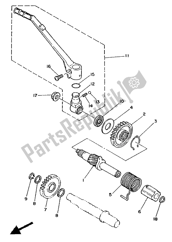 Todas las partes para Inicio de Yamaha TY 250R 1991