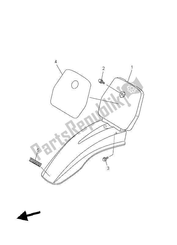 Tutte le parti per il Parafango del Yamaha TT R 90 2004