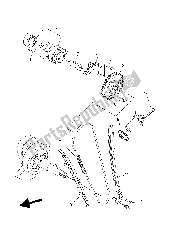 All parts for the Camshaft & Chain of the Yamaha XT 660X 2010