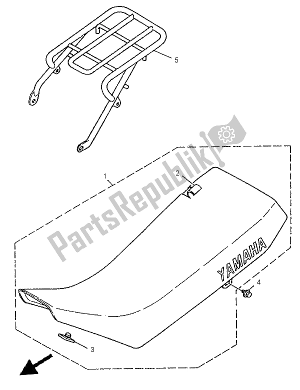 All parts for the Seat of the Yamaha DT 125R 1997