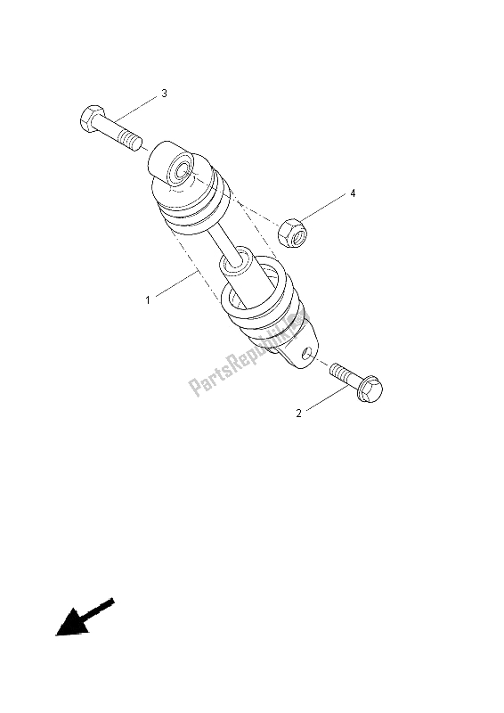 Todas las partes para Suspensión Trasera de Yamaha YN 50F 2014