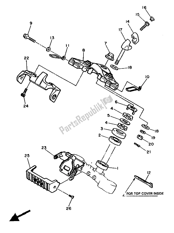 Wszystkie części do Sterowniczy Yamaha FZX 750 1988