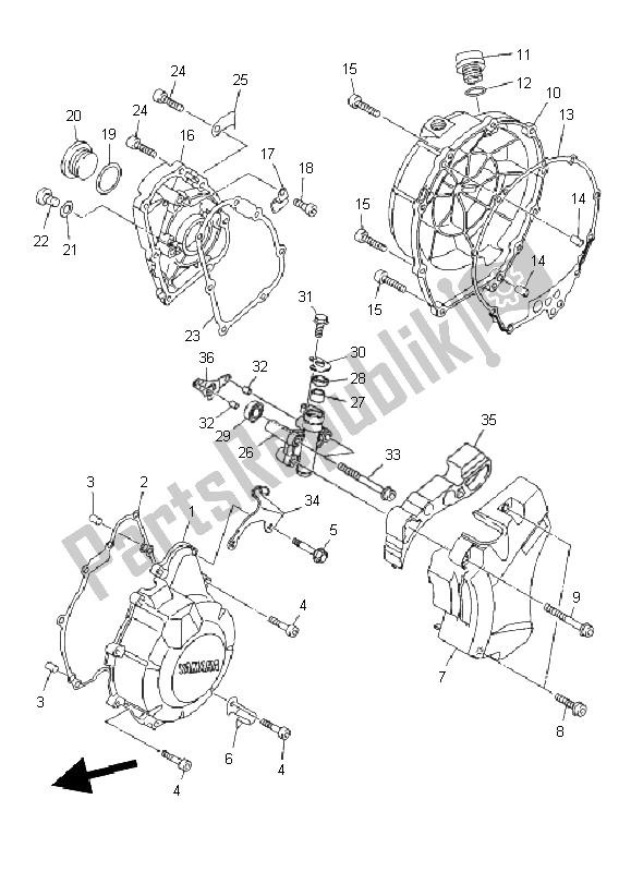 Tutte le parti per il Coperchio Del Carter 1 del Yamaha XJ6 NA 600 2011