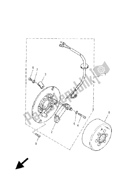 Wszystkie części do Generator Yamaha PW 80 2001