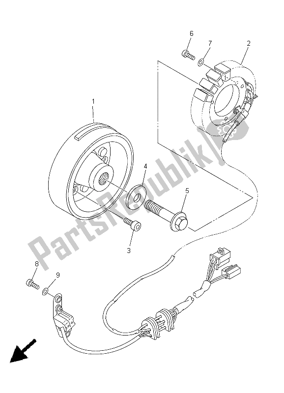 Todas las partes para Generador de Yamaha XVS 650A Dragstar Classic 2005