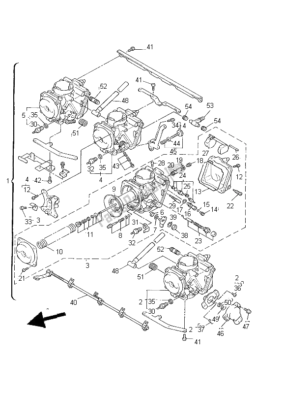 Toutes les pièces pour le Carburateur du Yamaha XJ 600S Diversion 2002