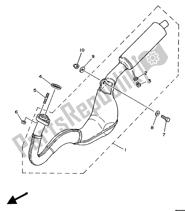 Todas as partes de Escape do Yamaha TZR 125 1990