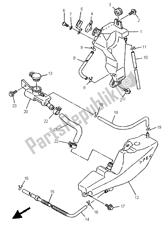 Toutes les pièces pour le Cuve à Mazout du Yamaha TDR 125 1997