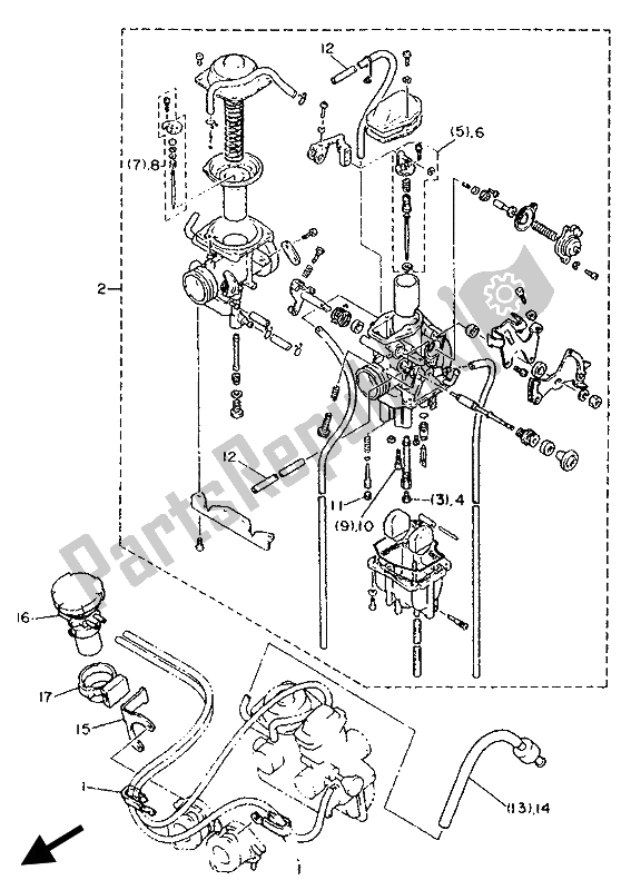 All parts for the Alternate (engine) of the Yamaha XT 600E 1992