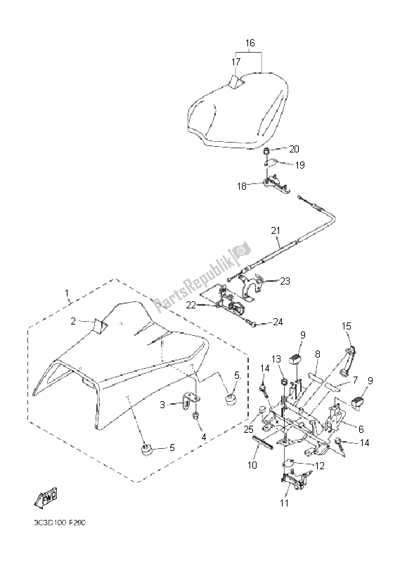Wszystkie części do Siedzenie Yamaha FZ1 SA Fazer 1000 2008