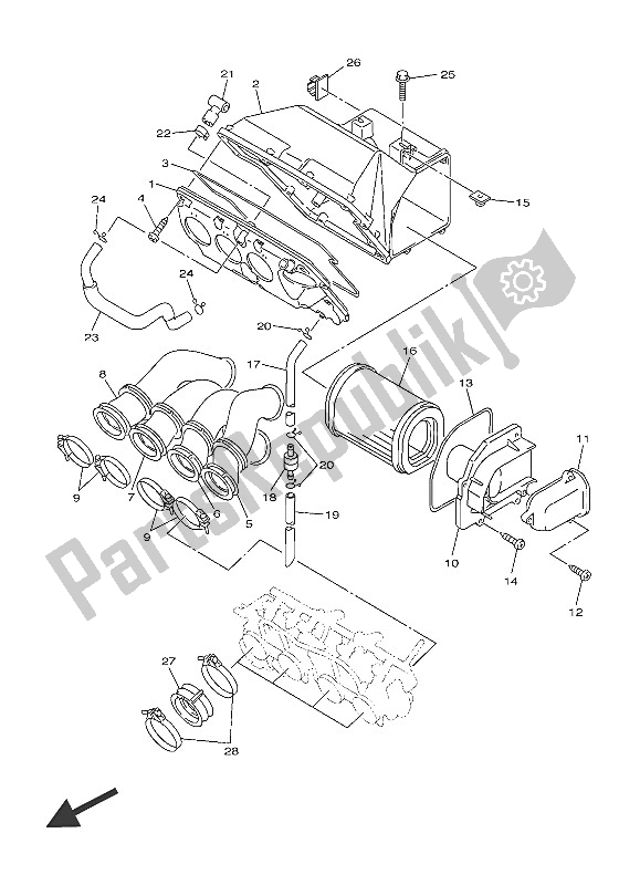 Todas las partes para Consumo de Yamaha FJR 1300 AE 2016