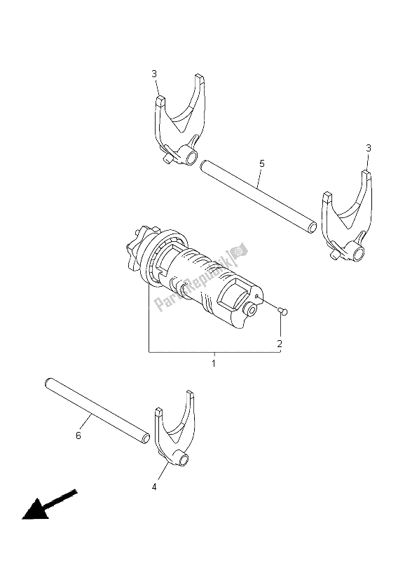 Todas las partes para Cambio De Leva Y Horquilla de Yamaha XVS 950A 2012