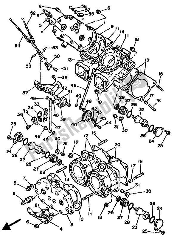 Toutes les pièces pour le Cylindre du Yamaha RD 500 LC 1985