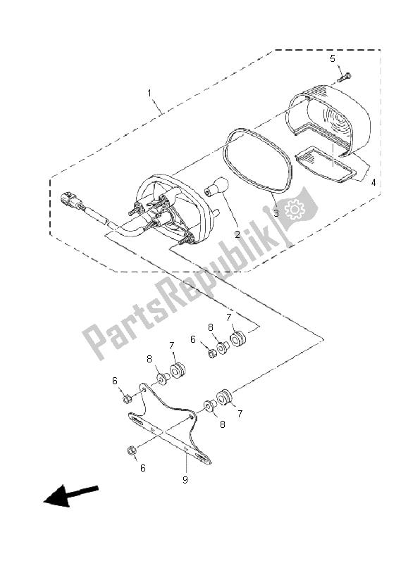 Tutte le parti per il Fanale Posteriore del Yamaha YFM 350X Wolverine 2X4 2006