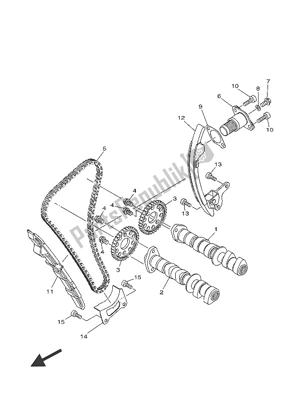 Toutes les pièces pour le Arbre à Cames Et Chaîne du Yamaha YZF R3A 300 2016