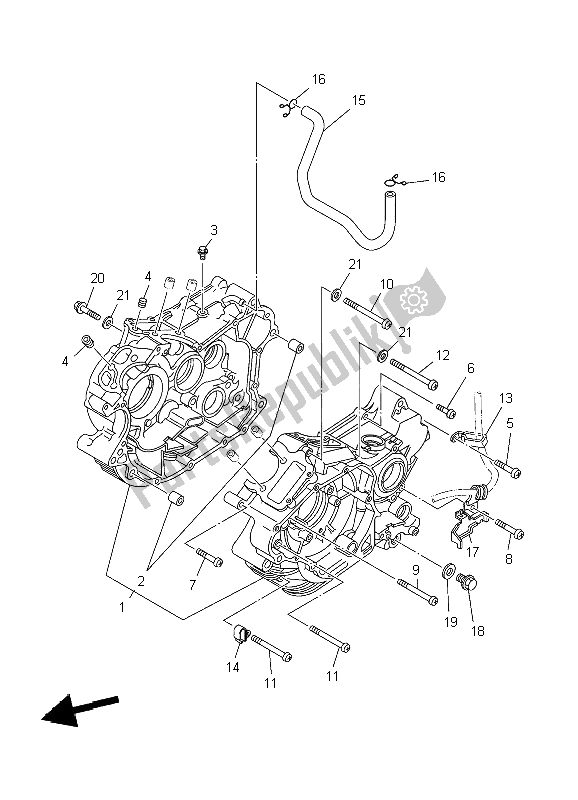 Todas las partes para Caja Del Cigüeñal de Yamaha XVS 250 2004