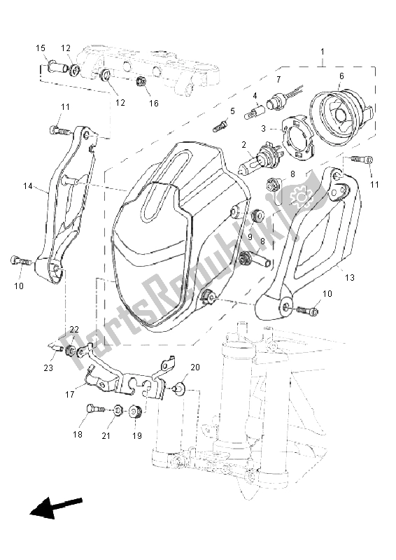 Tutte le parti per il Faro del Yamaha MT 03 660 2011