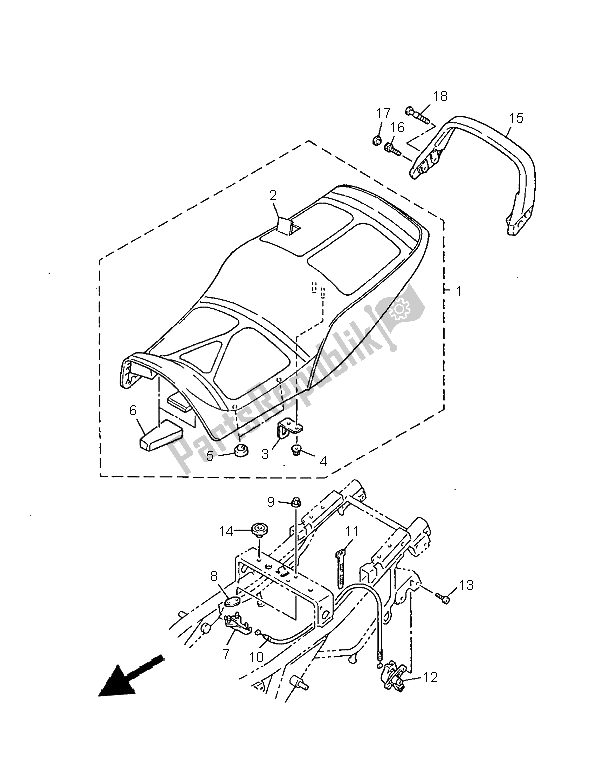 Wszystkie części do Siedzenie Yamaha XJR 1300 1999