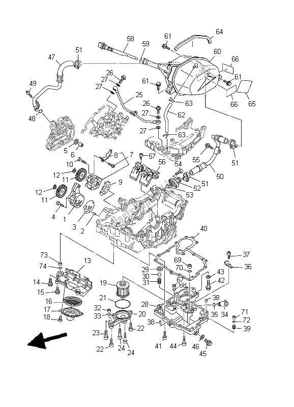 Tutte le parti per il Pompa Dell'olio del Yamaha TDM 900 2009