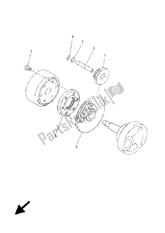 All parts for the Starter of the Yamaha YP 250R X MAX 2009