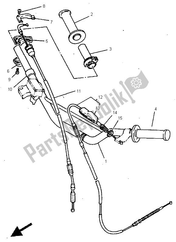 Wszystkie części do Uchwyt Kierownicy I Kabel Yamaha YZ 80 LC 1997