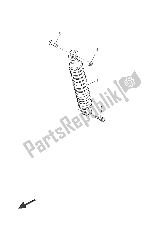 All parts for the Rear Suspension of the Yamaha NS 50F 2016