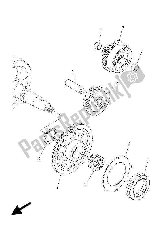 Wszystkie części do Sprz? G? O Rozrusznika Yamaha WR 250X 2014