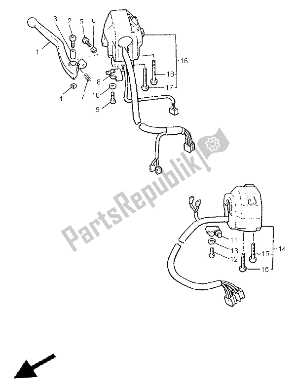 Todas las partes para Interruptor De Palanca Y Palanca de Yamaha V MAX 12 1200 1996