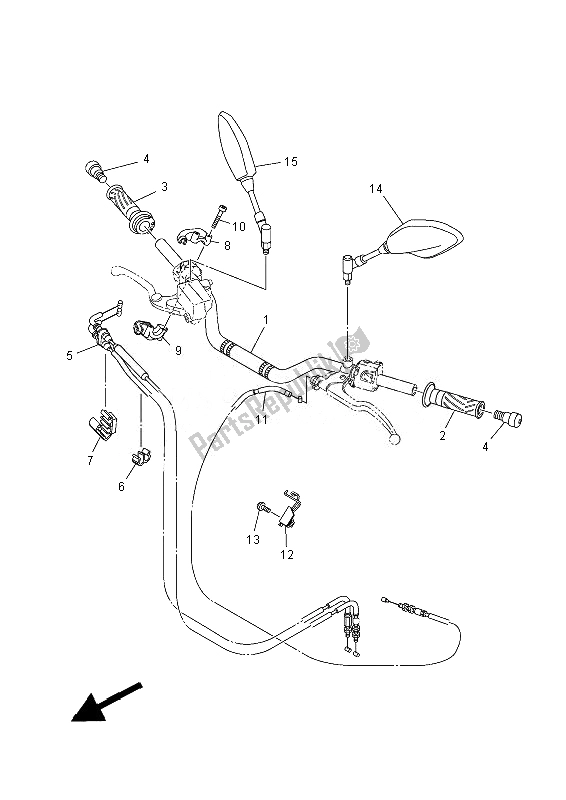 Wszystkie części do Uchwyt Kierownicy I Kabel Yamaha MT 07 700 2014