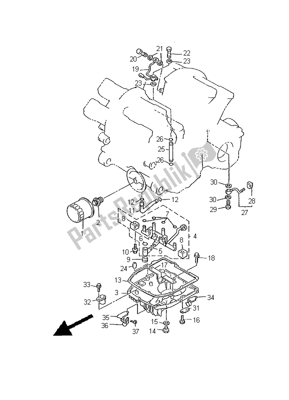 Todas las partes para Limpiador De Aceite de Yamaha XVZ 1300A Royalstar 2000