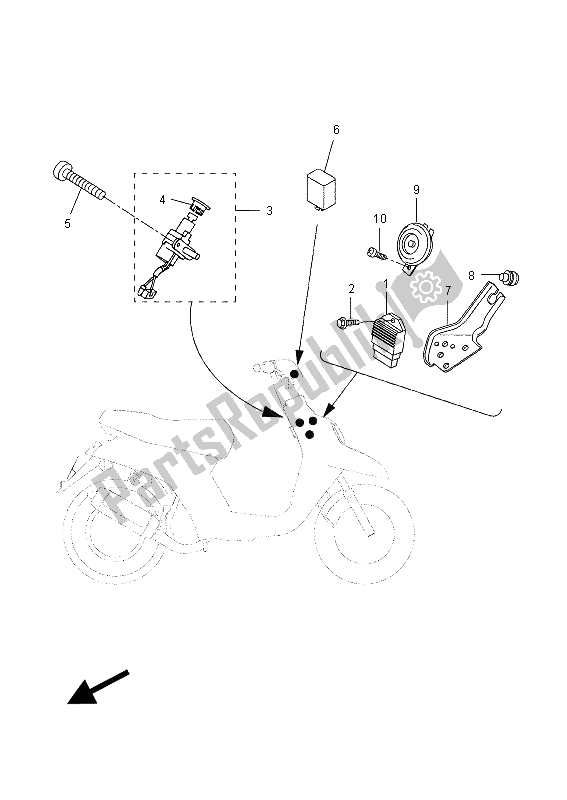 Alle onderdelen voor de Elektrisch 1 van de Yamaha CW 50 2015