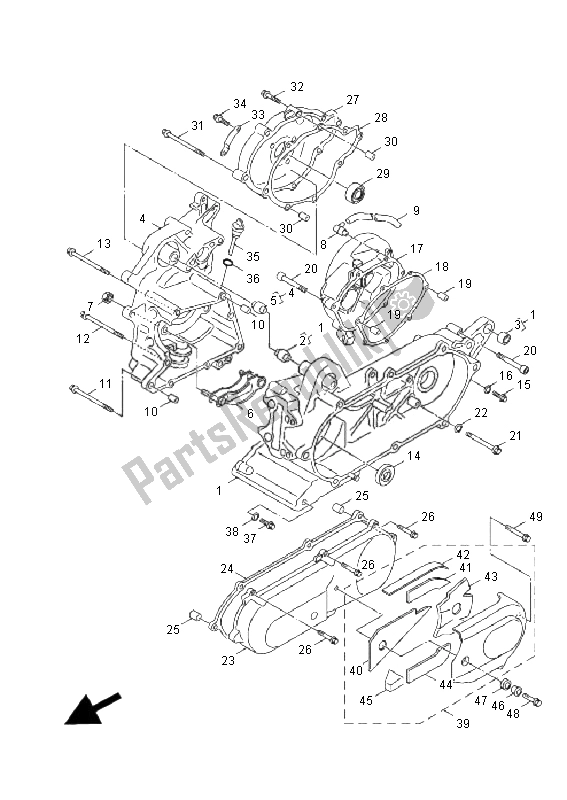 Todas as partes de Bloco Do Motor do Yamaha XF 50E 4T Giggle 2008