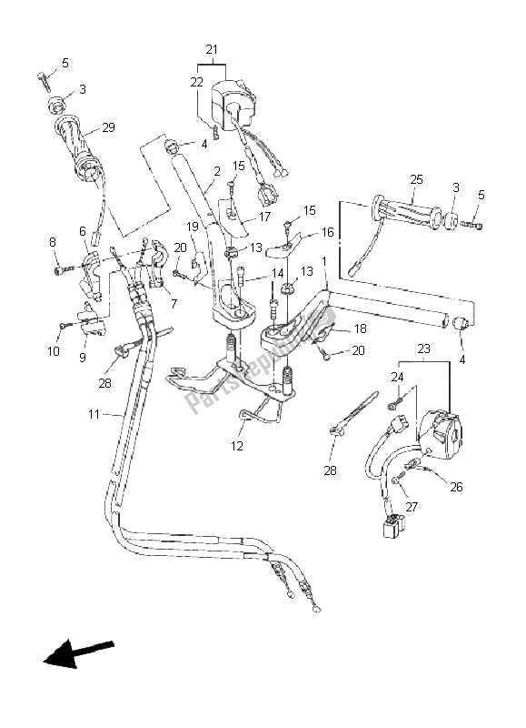 Wszystkie części do Uchwyt Kierownicy I Kabel Yamaha FJR 1300A 2009