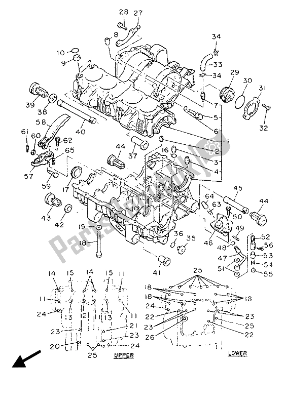 Todas las partes para Caja Del Cigüeñal de Yamaha XJ 600 1989