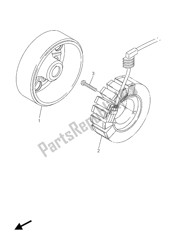 All parts for the Generator of the Yamaha FJR 1300A 2015