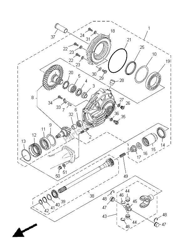 Toutes les pièces pour le Arbre De Transmission du Yamaha XT 1200Z Tenere 2012