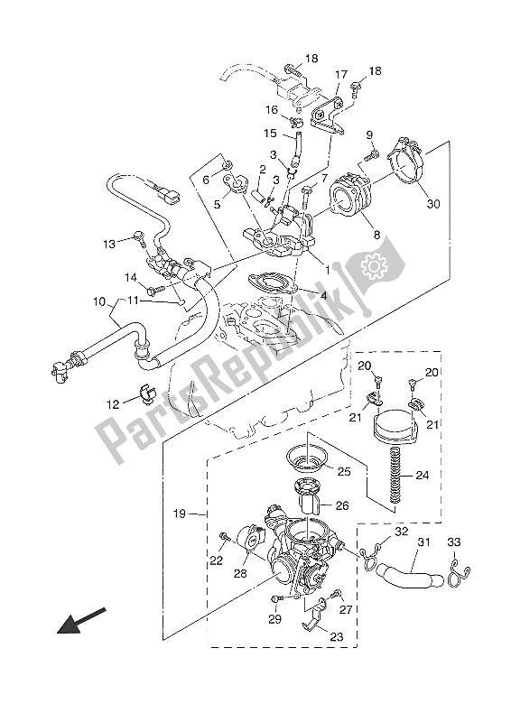 Todas as partes de Ingestão do Yamaha YP 400R 2016