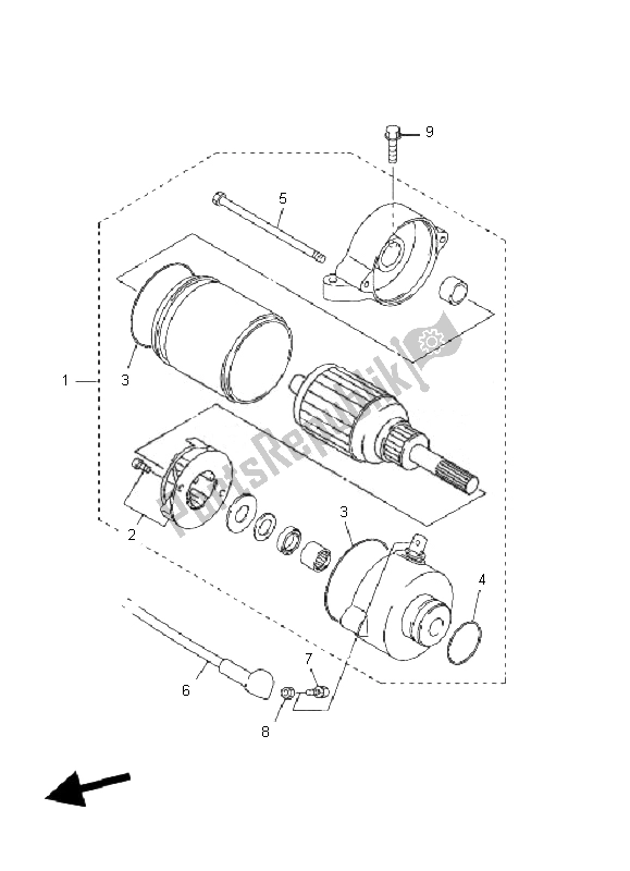 Todas las partes para Motor De Arranque de Yamaha FJR 1300 AS 2007