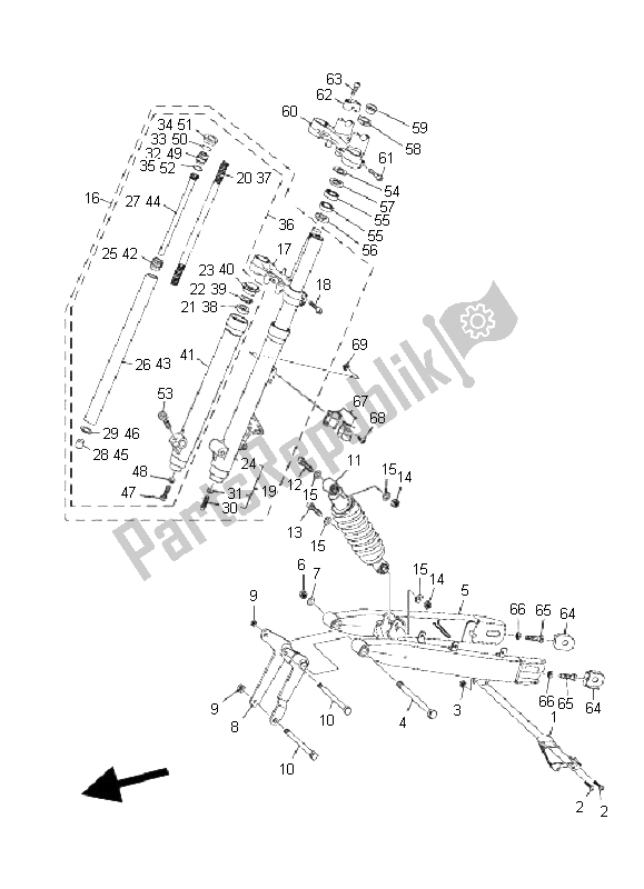 Wszystkie części do Zawieszenie Przednie I Tylne Yamaha XT 125R 2008