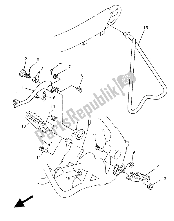 Todas las partes para Soporte Y Reposapiés de Yamaha YZ 250 1997
