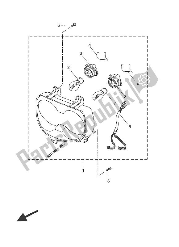 Wszystkie części do Reflektor Yamaha CW 50 LN 2016
