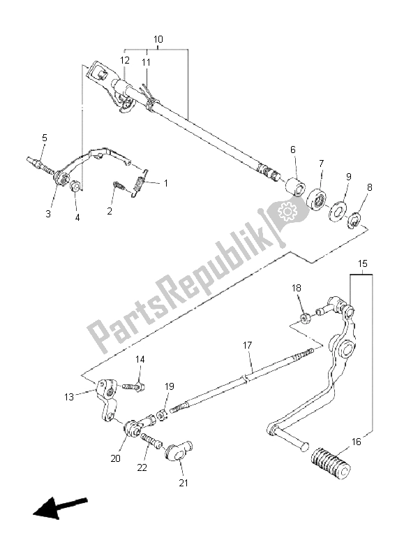 Tutte le parti per il Albero Del Cambio del Yamaha FZ1 NA Fazer 1000 2009